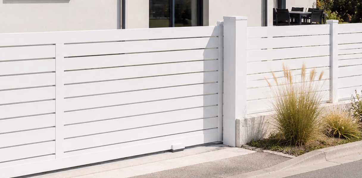 Portail PVC blanc